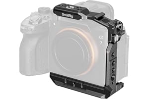 SmallRig HawkLock Quick Release Half Cage for Sony Alpha 7 V / 7R V / 7 IV, with Cold Shoe & NATO Rail, Quick Release Plate f
