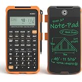 Construction Calculator Engineering Calculator with Writing Tablet | Professional Math Tool for Contractors, Carpenters, Feet-Inch-Fraction Converter with Sturdy Protective Cover