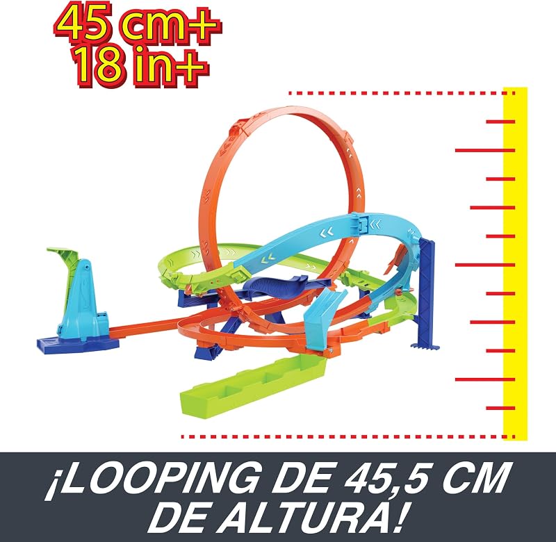 Action Loop Cyclone Challenge Circuit y Coche de Juguete