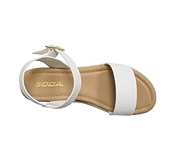 Soda CLIP ~ Women Open Toe Ankle Strap Platform