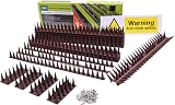 S4U Fence Wall Spikes 12pc Anti-Climb Deterrent Brown 44.3cm 5.3m-15.9m