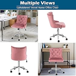 VINGLI Velvet Office Chair - Modern Upholstered