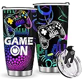 Jekeno Gamer Mug Tumbler Boys Gifts - Gaming Gamepad Presents for Kids Teens Men Son Dad Boyfriend Husband Father Easter Birthday Christmas Video Game Controller Cup 20oz Stainless Steel