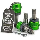 DV8 Upgraded Ball Joints for Jeep Wrangler JK 2007-2018 Front Upper &amp; Lower | Ball Joint Set, Heavy Duty Chromoly Replacement for Dana 30 &amp; 44 Axles