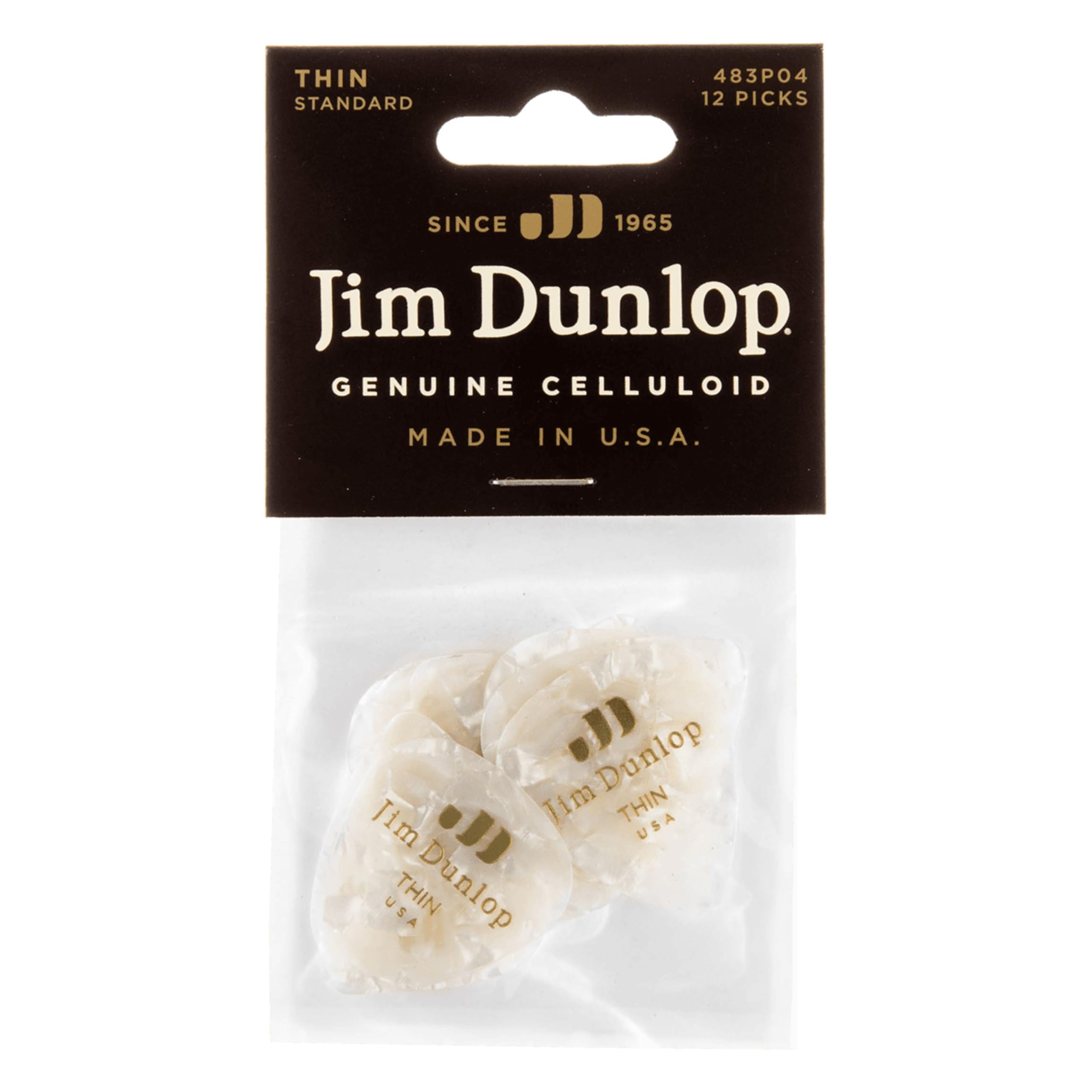 Jim Dunlop 483P04TH Guitar Pick Player Pack -White Pearl — image 1
