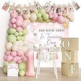 Party Inspo One Silly Goose Birthday Decor Girl – 108 PCs Silly Goose Birthday Party Supplies with Banner, Balloon Garland Set, Cake Topper, Backdrop, Number 1 Foil Balloon, Boxes, Poster, Crown