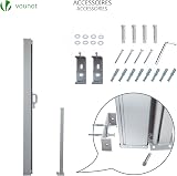 VOUNOT Side Awning Retractable 180 x 300 cm Grey Garden Privacy Screen view 5