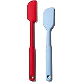 OXO Good Grips 2 Piece Silicone Spatula Set, One size, red/seltzer