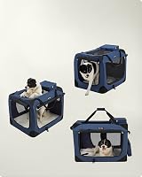 Feandrea Foldable Pet Carrier Bag 81x58x58 cm Dark Blue PDC80Z view 7