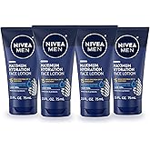 NIVEA MEN Maximum Hydration Face Lotion, Face Lotion with Broad Spectrum SPF 15 Sunscreen for Men, 4 Pack of 2.5 Fl Oz Tubes