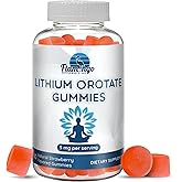 Lithium Orotate Gummies 5mg (Per Serving) – Chewable Lithium Supplement – Gentle Daily Support – Vegan, Non-GMO – 60 Gummies