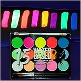 Glow in The Dark Face Body Paint,UV Black Light Makeup Neon Face and Body Paint Glow Sticks Makeup Face Painting Adult, Neon Face Paint Crayons for Halloween and Parties (15 color)