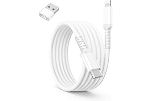 Basesailor USB C to Lightning Charger Cable 6.6ft with USB A Adapter,Type C PD Fast Charging Cord for Apple iPhone 11 12 13 1