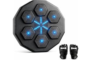 EPHESPORT Music Boxing Machine with Gloves, Smart Wall-Mounted Punching Target with Rhythm Lights, Interactive Boxing Game for Kids, Teens & Adults, Fun Family Fitness & Home Workout Gift