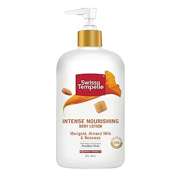 Swiss Tempelle Body Lotion - Intense Nourishing, Beeswax, Marigold & Almond Milk, 250 ml