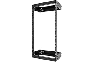 StarTech.com 2-Post 21U Heavy-Duty Wall Mount Network Rack, 19" Open Frame Server Rack with Adjustable Depth, Wall Mount Data