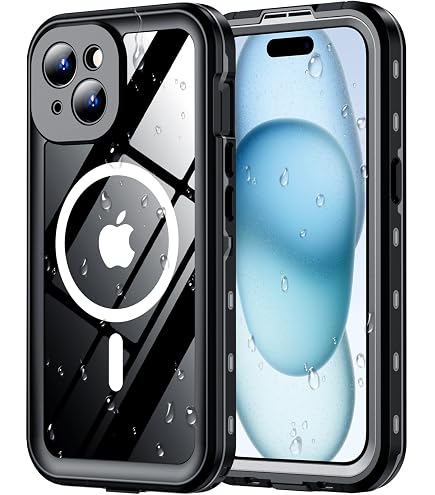 PunkCase Wasserdichte Hülle Für IPhone 15 – IP68, Stoßfest, Mit Displayschutzfolie, Rot