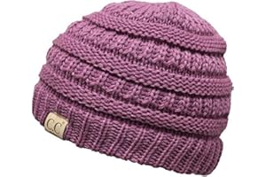 Funky Junque Kids Beanie Toddler Girls Boys Ribbed Knit Children’s Winter Hat Skully Cap