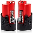 JAUKIST 12V 3.0Ah Replacement Battery Compatible with Milwaukee Battery 48-11-2460 48-11-2411 48-11-2425 Cordless Tools 2 Pack