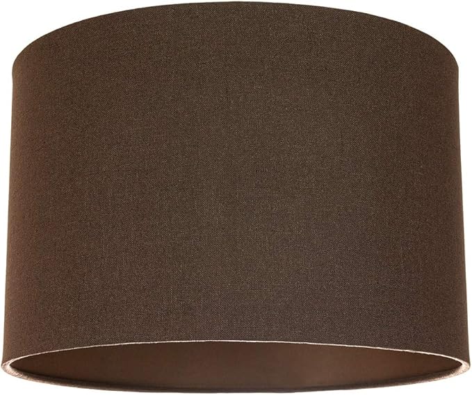 Contemporary and Sleek 12 Inch Dark Chocolate Brown Textured Linen