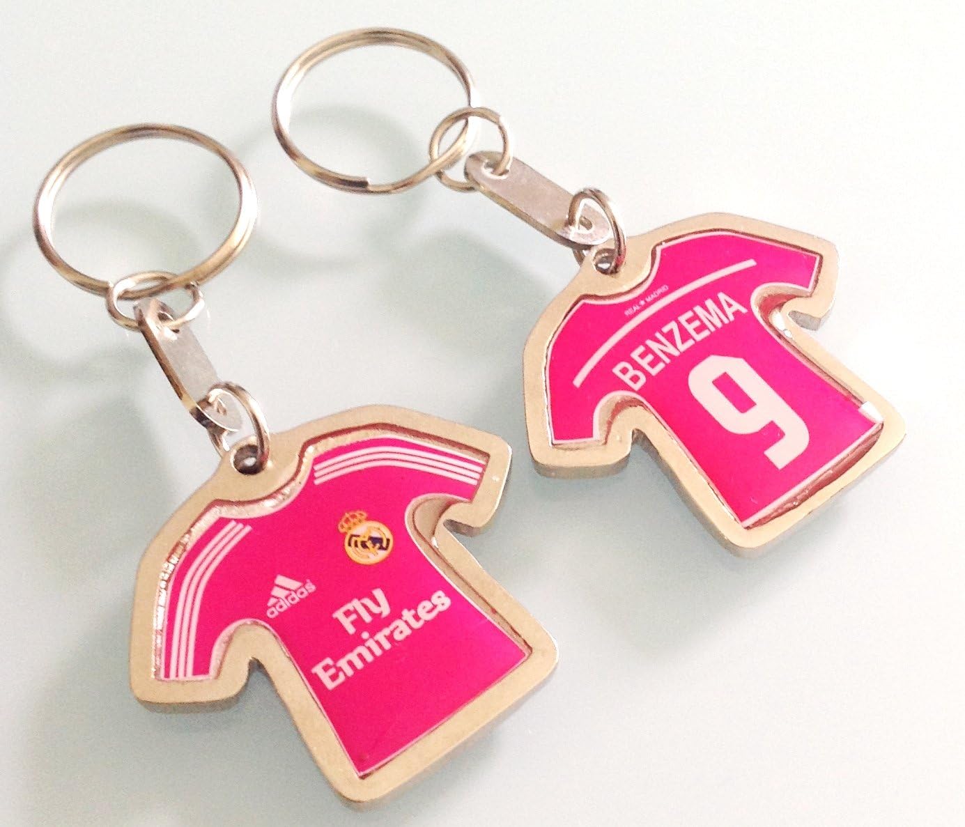 Keychain Real Madrid Jersey Benzema Away Rose Ll007