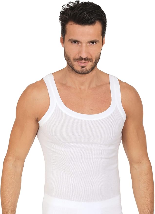 MaRe Luxury Italian Underwear 100 Mako Cotton Men's Sleeveless Shirt