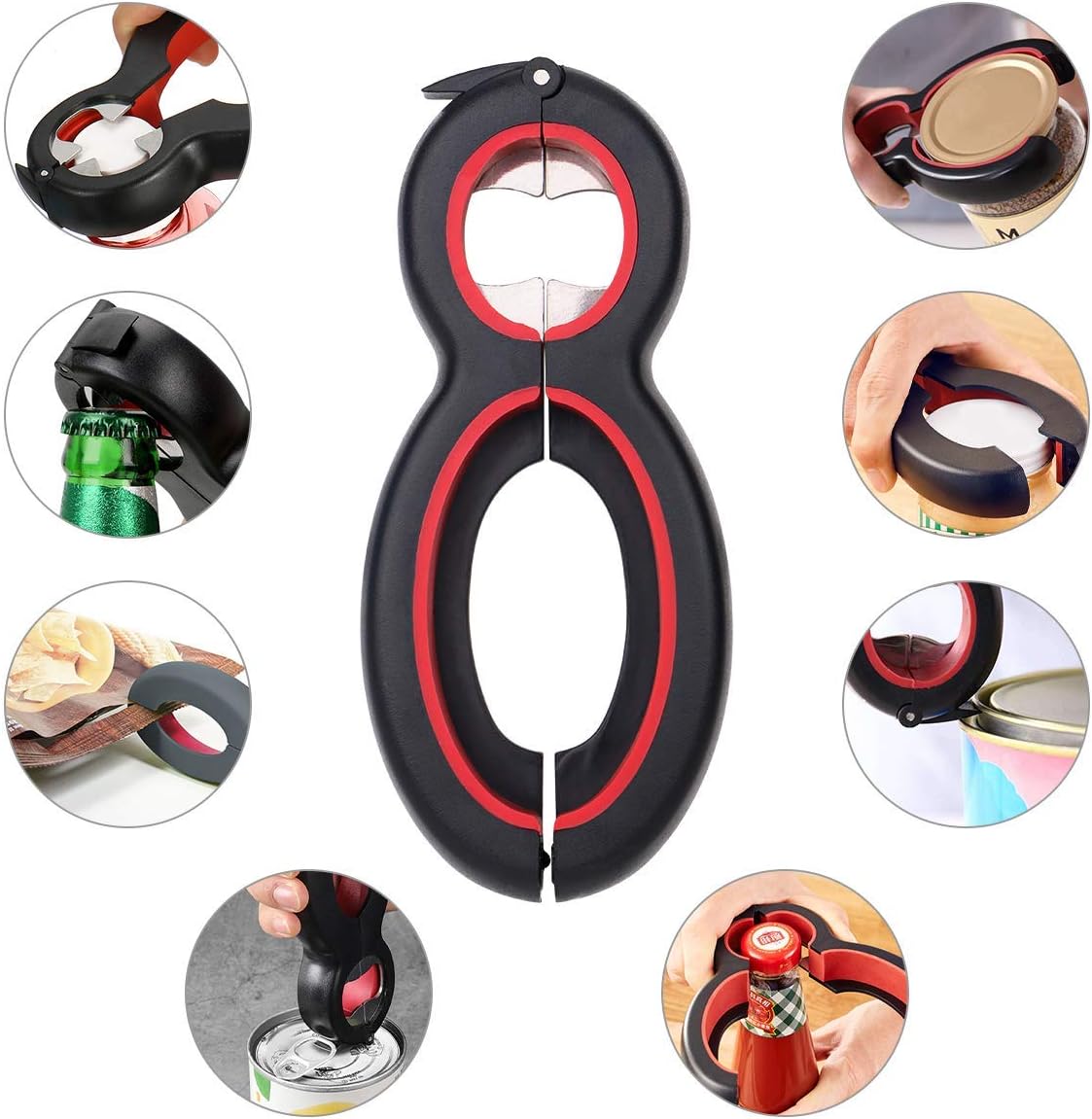 6 In 1 Multifunctional Can Opener Bottle Opener Lid Unscrewed Can Lid