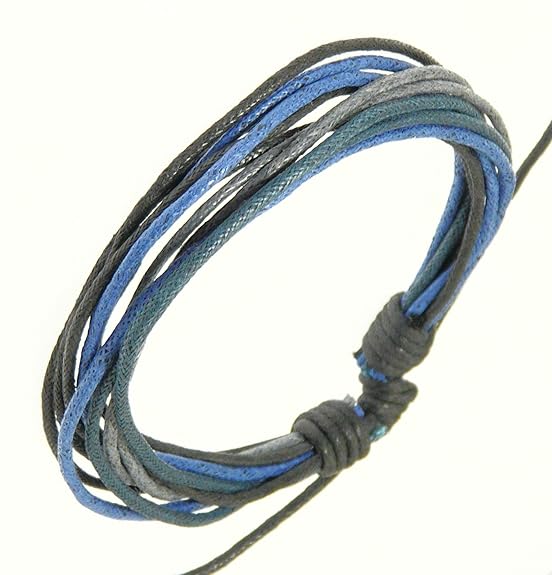Mens Surf Surfer Style MultiColoured Cord Bracelet Wristband 92 Cuff Bracelets