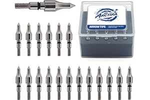 ARCTIRA 25 PCS Archery Arrow Tips for Archery Target Practice 100 Grain Arrowhead Screw in Field Points for Targeting for Recurve Bow Compound Bow