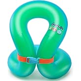 Kids Swim Vest for 3-14 Yrs,Inflatable Floaties,Swim Aid | 33-50/50-88 lbs Fit|Dual Air Chambers|Adjustable Buckle|Pool &amp; Beach Use|Learn-to-Swim Aid