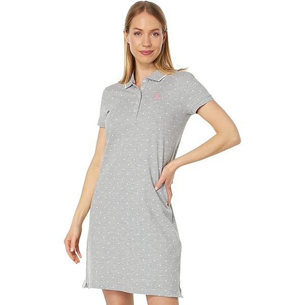 U.S. POLO ASSN. (3008 Solid Polo Dress - Banded Cuffs - Short