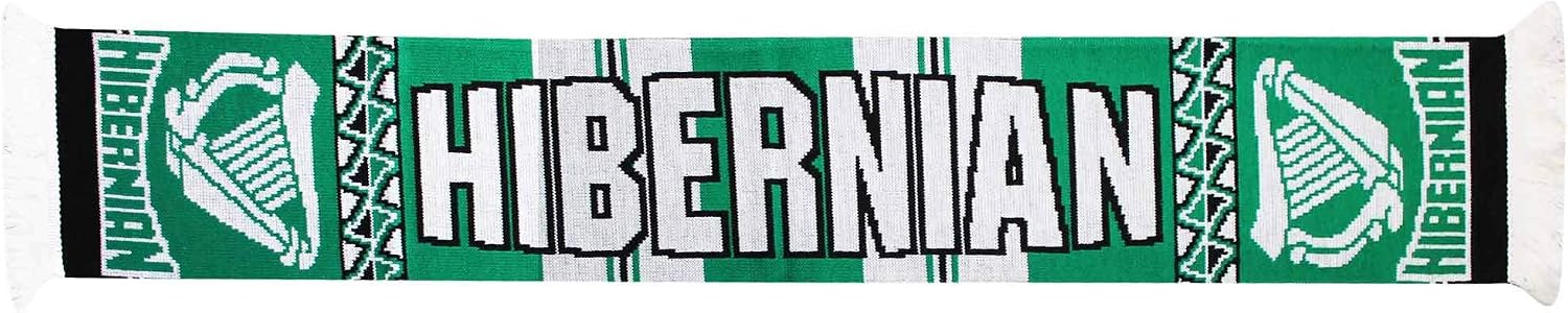 Hibernian FC Football Scarf, 100% Acrylic, Match Day Souvenir, Hibs Scarf, 145cm Length, Green & White - Image 3