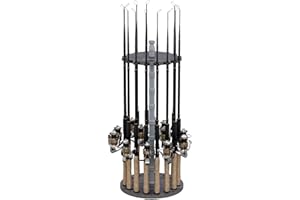 Rush Creek Creations | Rod Holder for 16 Fishing Poles, Garage Organization and Storage, for Reels, Gear, Accessories, Tackle Box