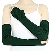 YATANAM Wool Blended Wrist Warmers Warm Fingerless Gloves Knit Soft Arm Warmers Sleeves Typing Mittens for Women