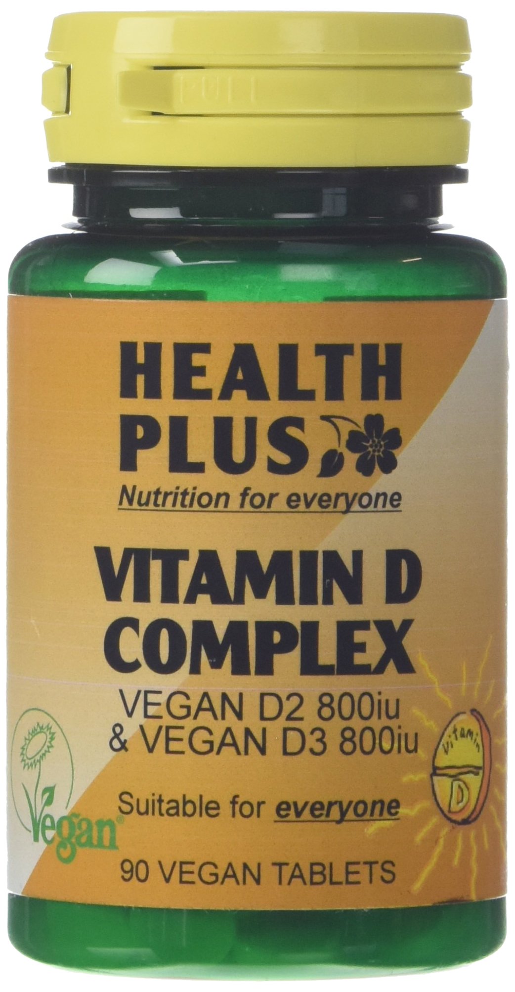 Health Plus Vitamin D Complex 1600iu (40µg) : Vitamin D Supplement : 90 Tablets