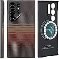 pitaka for S24 Ultra Case, 6.8 Inch, Compatible with MagSafe, Slim & Light Samsung Galaxy S24 Ultra Case, 1500D Aramid Fiber Made [MagEZ Case 4 - Sunset]