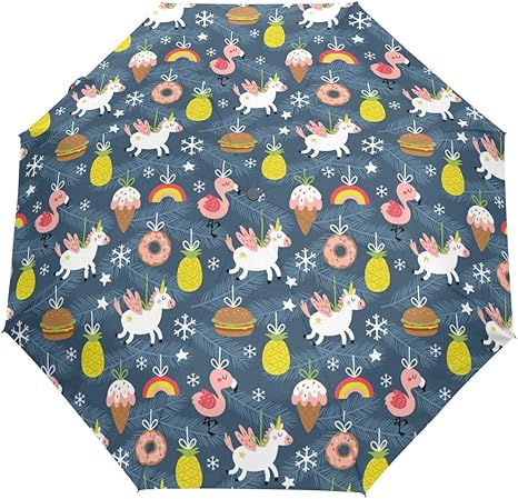 Amazon 日傘 折り畳み傘 ユニコーン コンパクト おしゃれ レディース ワンタッチ 自動開閉 遮光 女の子 人気 折りたたみ傘 軽量 晴雨兼用 梅雨対策 Uvカット 紫外線 グラスファイバー 男の子 子供 こども キーズ Kasamo 折りたたみ傘 通販