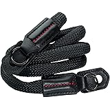 Vi Vante Luxury Sheetline Rope Camera Strap with Napa Leather Ends and electroplated mounting Rings