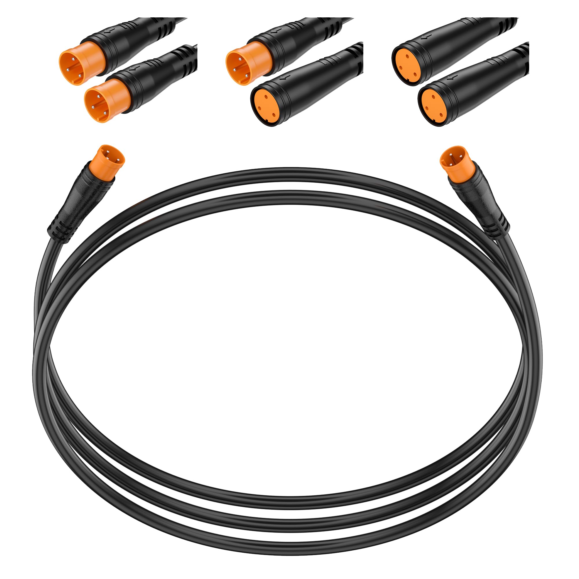 Photo 1 of baluoqi Extend Cable with Julet Plug Male-Male Connectors for Electric Light/Throttle/Ebrake/Display Ebike Parts Extend Wire (3pin M-M, 50cm)