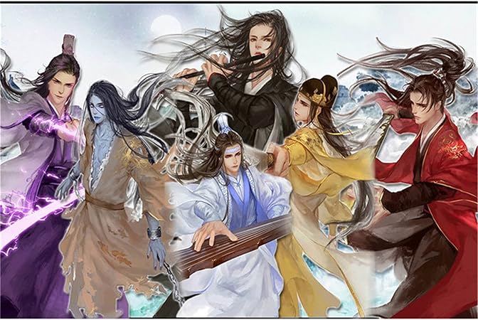 Amazon Co Jp 魔道祖師 アニメ木製ジグソーパズル 藍忘機 魏無羨 金凌 江澄 金光瑤 温宁 二つのサイズ 300ピース 380 260mm 500ピース 5 380mm 文房具 オフィス用品