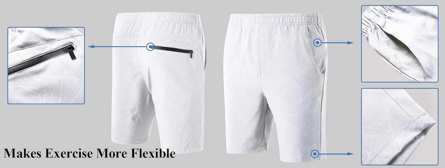 LTIFONE Mens Workout Shorts Spandex Gym Training Bodybuilding Exercise Quick Dry Shorts: Clothing