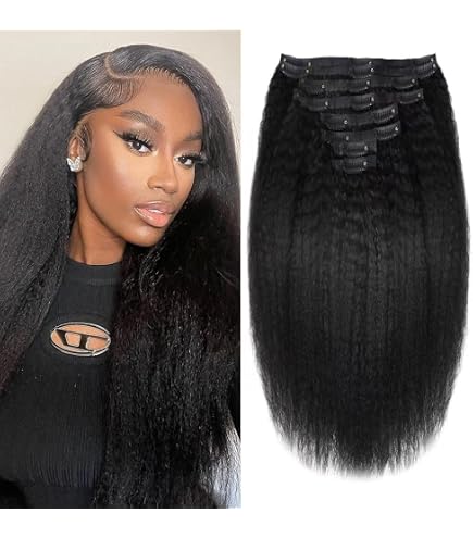 Amazon.com : Seamless Body Wave Clip Ins for Black Women  display picture 2