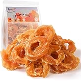 ASMPET Chicken Jerky Dog Treats, Chicken Rings, Training Treats for Dogs, Natural Dog Jerky Treats