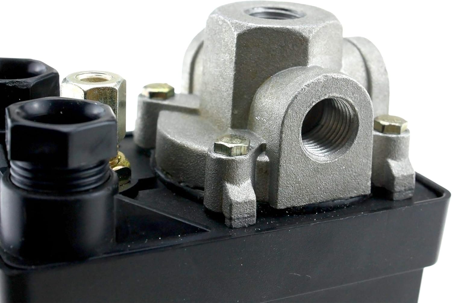 thumbnail image 2 of Air Compressor Pressure Switch — Three Phase, 1/4" BSP Ports, 180 PSI Max, 20 Amp, With 4-Port Manifold 2 of 2