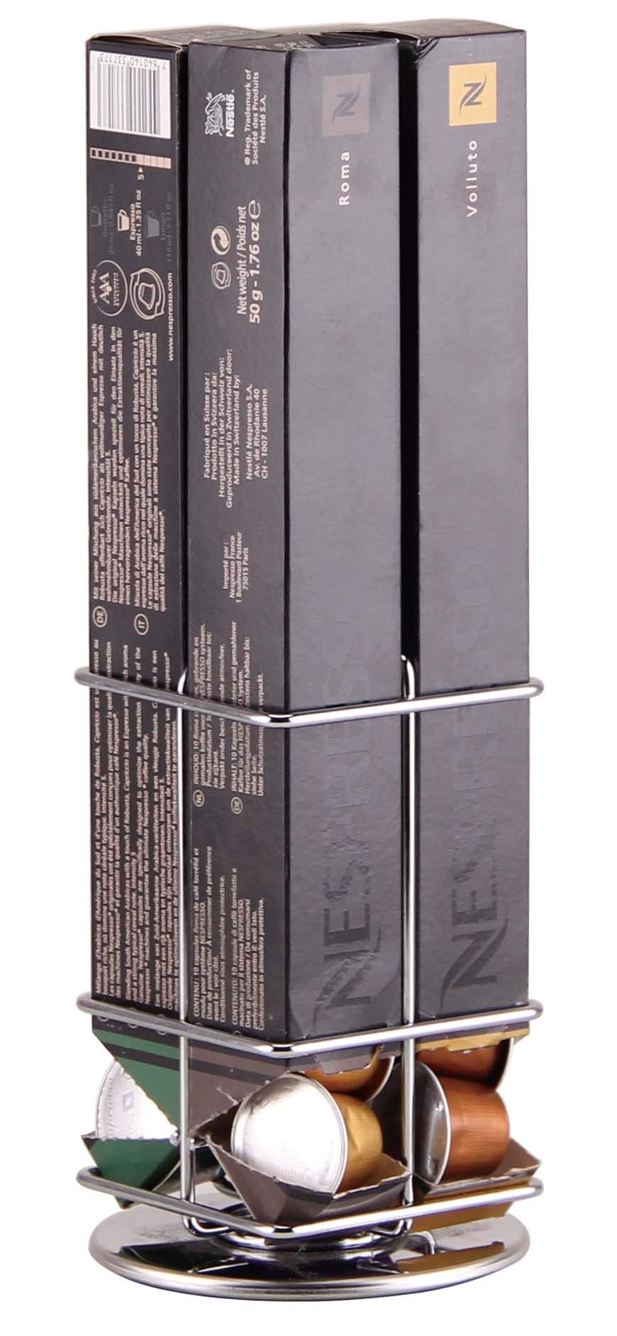 40 Tower Coffee Capsule Pod Holder Compatible with Nespresso Coffee Capsules (NES Pack Holder 40)