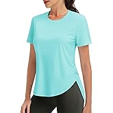 MAGCOMSEN Women Workout Short Sleeve Tops UPF 50+ Sun T Shirt Quick Dry Moisture Wicking Shirts for Yoga Running Hiking