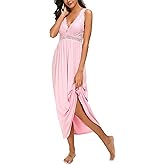 ALCEA ROSEA Womens Sexy Nightgowns Long Floral Lace silky Lingerie supportive Chemises Full slip for Women Elegant Sleepwear