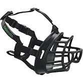 Baskerville ULTRA Dog Muzzle | Size 1 | Patented Humane Design, Dog can Pant and Drink, Adjustable &amp; Padded, Prevents Biting &amp; Scavenging. Muzzle for Small Dogs
