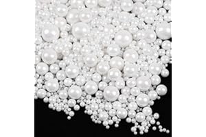 COBAKEY White Pearls Sprinkles for Cake Decorating 3.5 Ounces, Edible Sugar Candy Cupcake Topper, Cookies, Ice Cream Toppings Cake Decorations for Wedding Party Anniversary