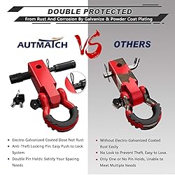 AUTMATCH Shackle Hitch Receiver 2 Inch - 3/4" D